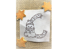 Stickdatei - Schneemann Alphabet Buchstabe C